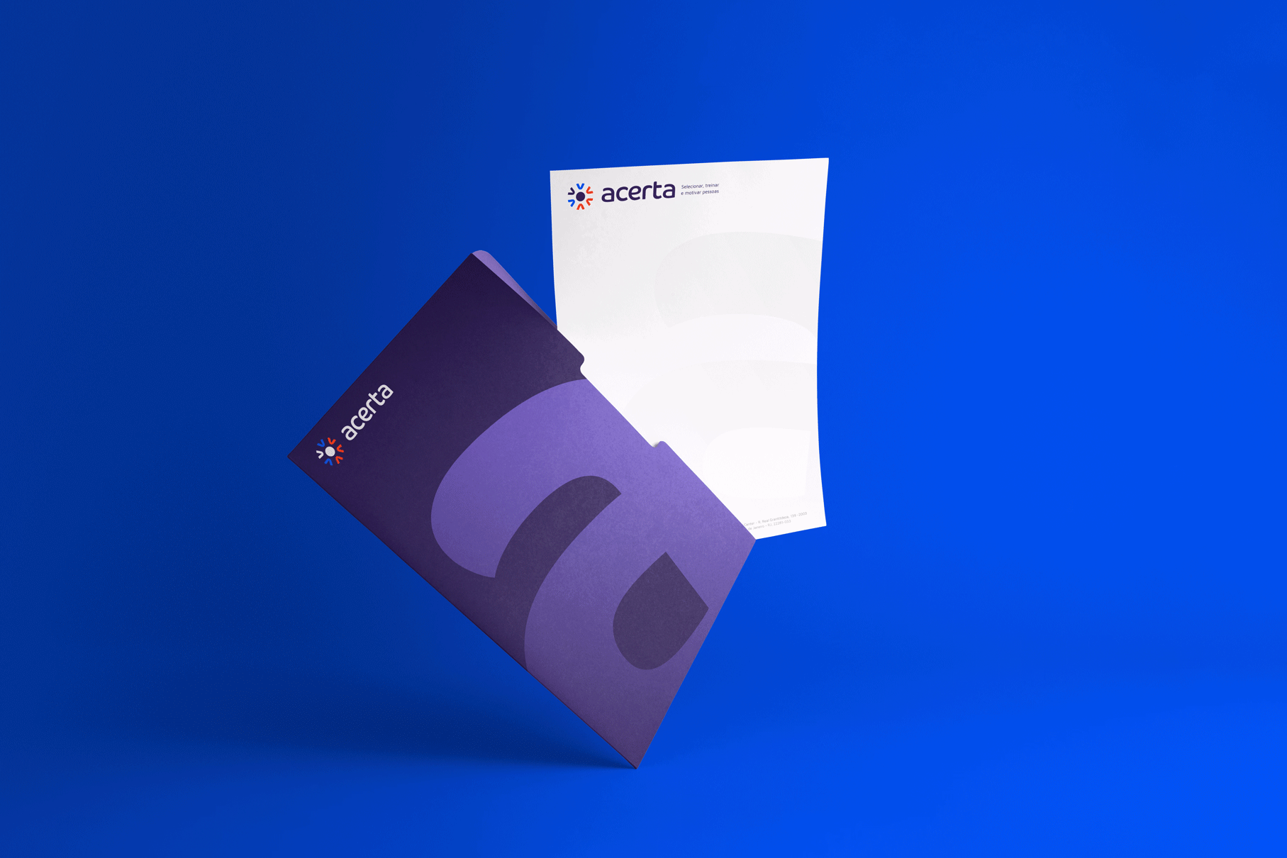 Mockup de papelaria Acerta