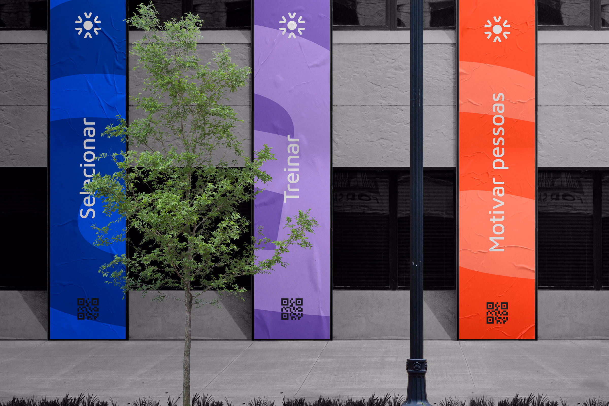 Identidade Acerta em banners urbanos