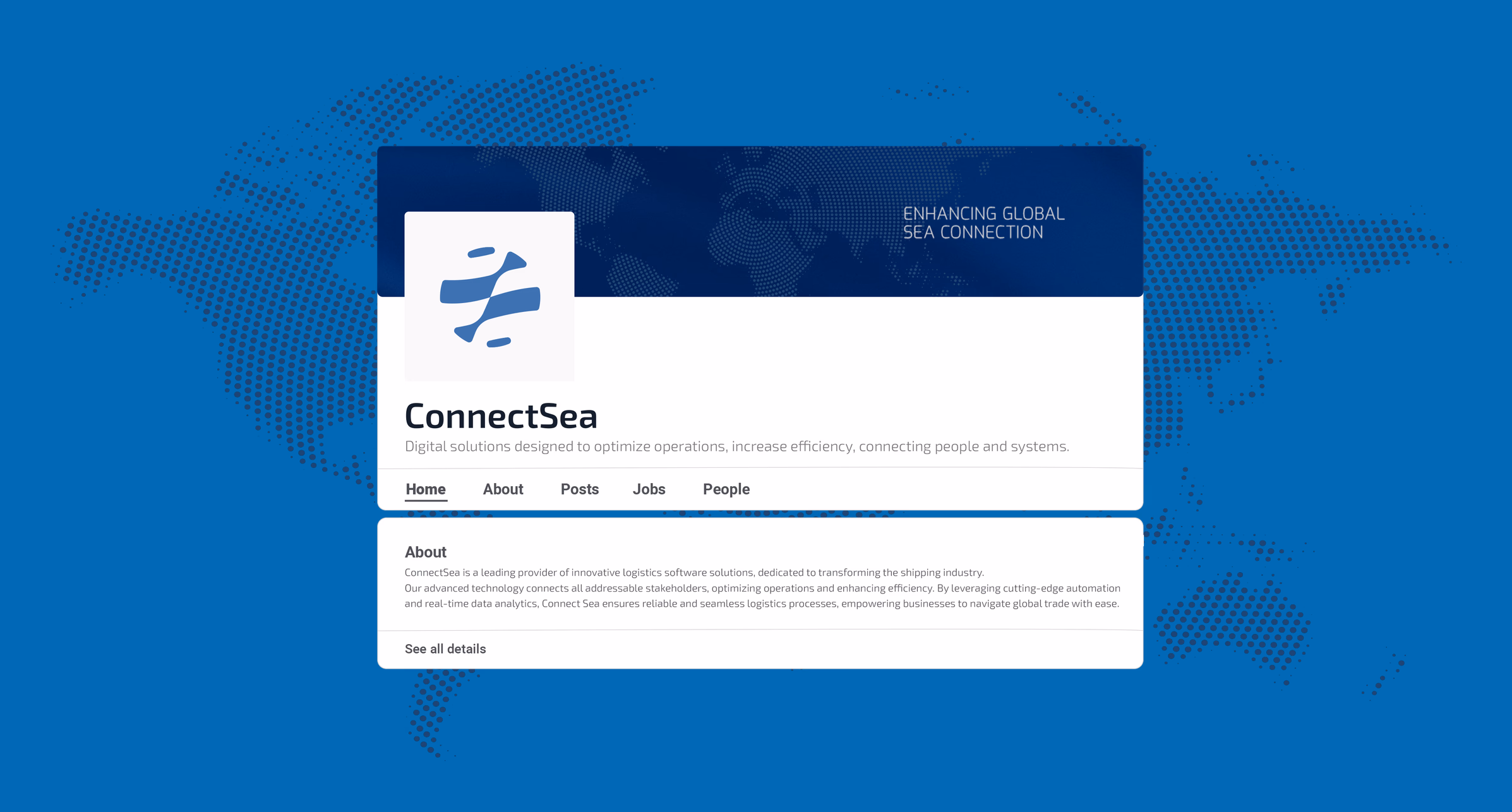Perfil da ConnectSea no LinkedIn