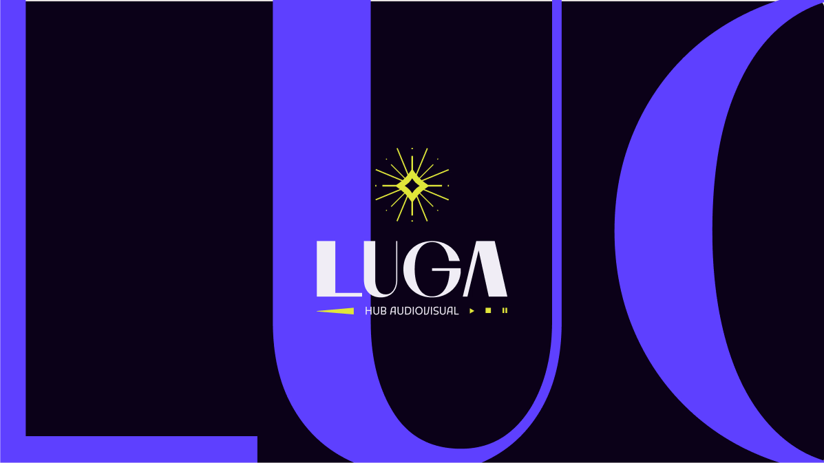 Composição tipográfica da identidade Luga