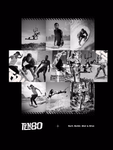 Colagem de imagens esportivas TEN80