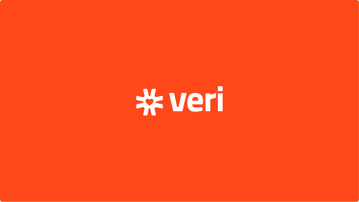 Logo principal da Veri Seguros sobre fundo laranja